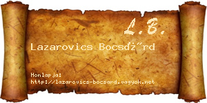 Lazarovics Bocsárd névjegykártya